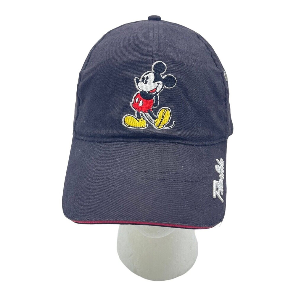 Walt Disney World Mickey Mouse Florida Adult Size Adjustable Black Dad Golf Hat